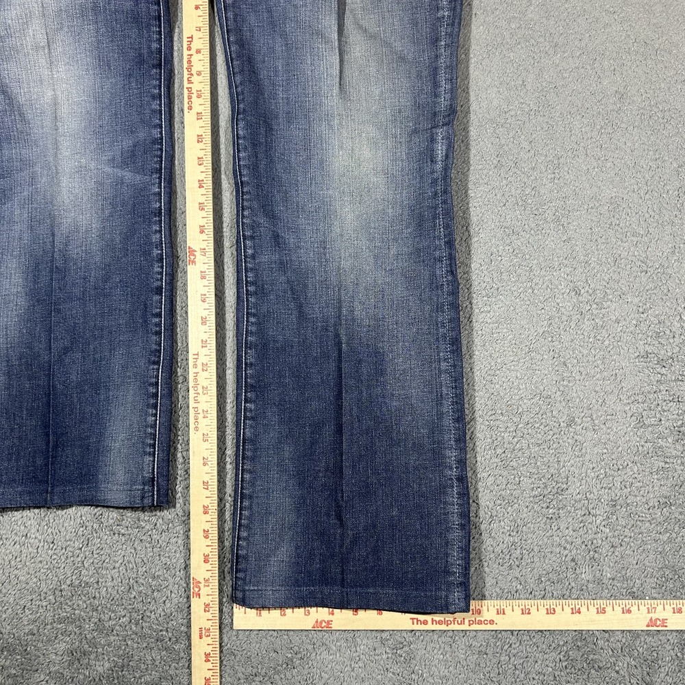 7 For All Mankind A Pkt Bootcut Jeans Men's 34 Blue Medium Wash Denim #3893 - Picture 9 of 10